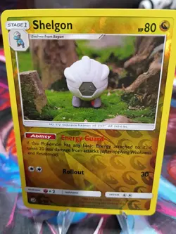 Shelgon 43/70 Uncommon Dragon Majesty Pokemon Reverse Holo Damaged - Image 1