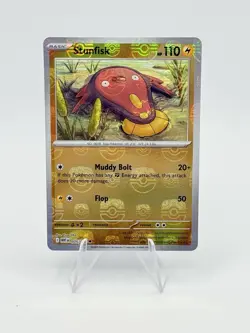 2025 Pokemon SV White Flare Stunfisk Reverse Holo Master Ball Uncommon #035/086 - Image 1