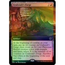 FOIL URABRASK'S FORGE (EXTENDED ART) Phyrexia: All Will Be One ONE Magic MTG - Image 1