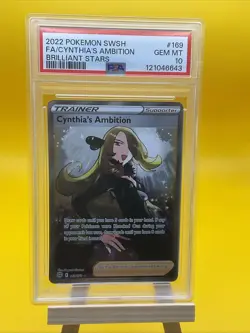 2022 POKEMON BRILLIANT STARS CYNTHIA'S AMBITION ENGLISH 169/172 PSA 10 GEM MINT - Image 1