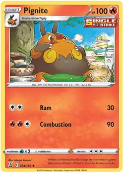 Pignite - Pokemon TCG - Sword & Shield - Battle Styles - 024/163 - Image 1