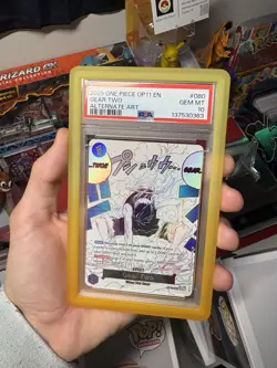 One Piece Gear Two OP11-080 Luffy Fist of Divine Speed English Edition PSA 10 - Image 1