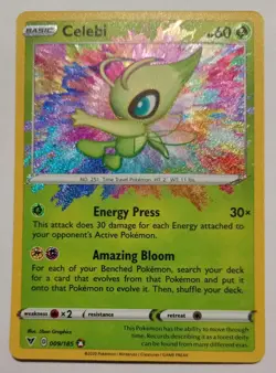 POKEMON CARD CELEBI HOLO VIVID VOLTAGE ARD 009/185 GOOD CONDITION 2020 - Image 1