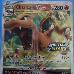 Pokemon TCG Charizard VSTAR Holo Ultra Rare Card Brilliant Stars 018/172 Jumbo - Image 2