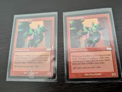 DAMAGED Goblin Lackey X2 Urza's Saga Mtg Magic the Gathering - READ DESCRIP!! - Image 1