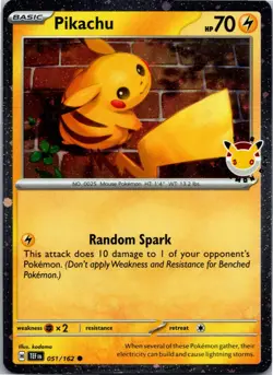 Pikachu - (Cosmo Holo) - Miscellaneous Cards & Products 051/162 - Promo - Holo - Image 1