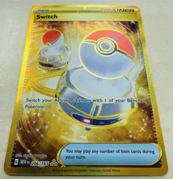 Switch 206/165 - Hyper Rare Gold MEW SV: Scarlet & Violet 151 Pokemon Card [NM] - Image 2