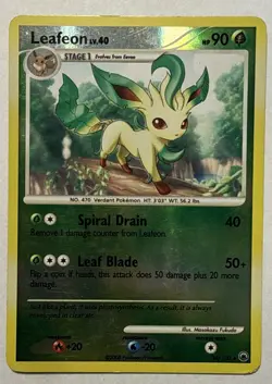 Leafeon LV.40 Majestic Dawn Reverse Holo Card 24/100 Moderate Play - Image 1