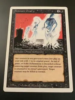 MTG Revised (3rd Edition) Animate Dead LP - Image 1
