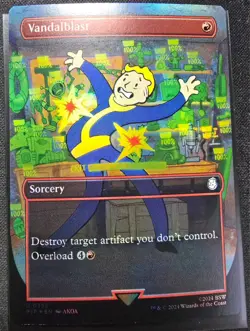 Vandalblast (Borderless Foil) Universes Beyond: Fallout (PIP) #355 - Magic | MTG - Image 1