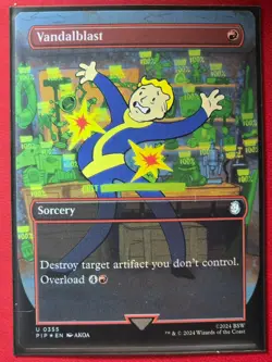 Vandalblast (Borderless Foil) Universes Beyond: Fallout (PIP) #355 - Magic | MTG - Image 2