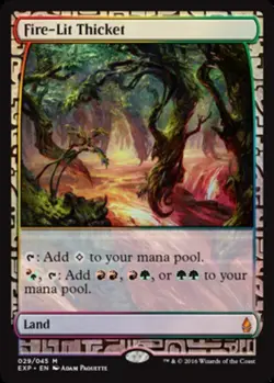 1x Fire-Lit Thicket - Foil Near Mint MTG Magic - Kid Icarus - - Image 1