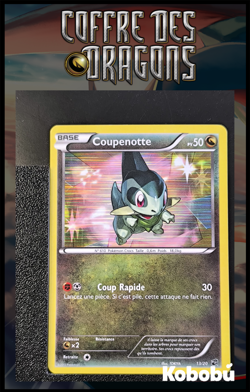 Carte Pokemon Coupenotte 13/20 Holo Coffre Des Dragons Noir & Blanc 2012 3 - Image 1