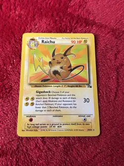 Raichu 29/62 Fossil Non Holo Wotc Pokemon Card 1999 Played - Image 1