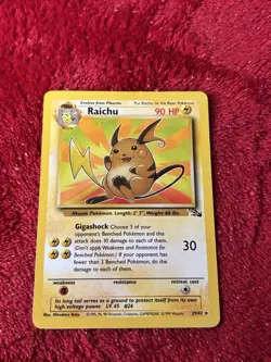 Raichu 29/62 Fossil Non Holo Wotc Pokemon Card 1999 Played - Image 5
