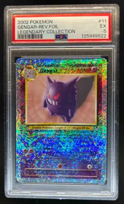 2002 Pokemon Legendary Gengar Reverse Holo #11/110 PSA 5 - Image 1