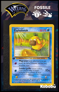 Carte Pokemon Psykokwak 53/62 Edition 1 Ed 1 Fossile Wizards 5 - Image 1