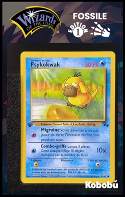 Carte Pokemon Psykokwak 53/62 Edition 1 Ed 1 Fossile Wizards 9 - Image 1