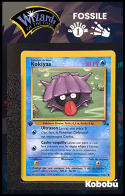 Carte Pokemon Kokiyas 54/62 Edition 1 Ed 1 Fossile Wizards 3 - Image 1