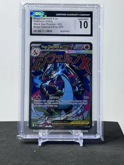 CGC Gem Mint 10: 2025 Pokemon Black Star Promos Mega Charizard X ex #023 - Image 1