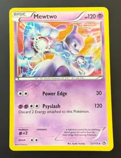 Pokemon TCG-Mewtwo Legendary Treasures 53/113 Holo Rare - Image 1