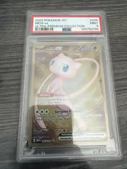 PSA 9 MEW ex Pokemon 151 Ultra Premium Collection Metal Holo #205 - Image 1