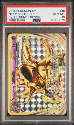 Carte Pokemon Nidoking TURBO 46/108 PSA 10 XY Evolutions POP : 1 !!!! - Image 1
