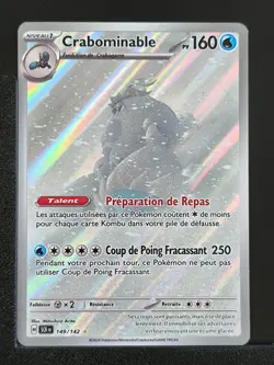 Carte Pokemon Crabominable 149/142 EV7 Couronne Stellaire SCR - Image 1