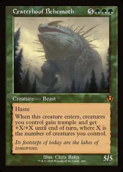 Mint/Near-Mint, English - 1 x MTG Craterhoof Behemoth - Foil - Retro Frame Innis - Image 1