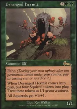 Moderatly Played, English - 1 x MTG Deranged Hermit Urza's Legacy - Image 1