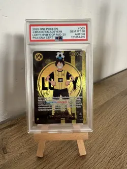 2025 BVB X ONE PIECE AUTOGRAPHED MATCH DAY 2025 MONKEY D. LUFFY PSA 10 #003 - Image 3