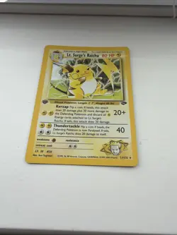 WOTC Pokemon Gym Challenge Lt. Surge's Raichu 11/132 Holo Rare vintage 2000 - Image 3