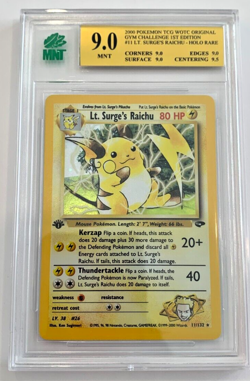 2000 Pokemon Gym Challenge Lt. Surge's Raichu 11/132 Holo MNT 9.0 1st Edition - Image 4