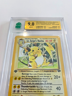 2000 Pokemon Gym Challenge Lt. Surge's Raichu 11/132 Holo MNT 9.0 1st Edition - Image 5