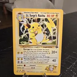 Lt. Surge's Raichu 11/132 Holo Rare Gym Challenge Pokemon English WOTC NM - Image 1