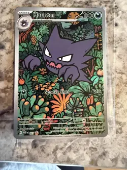 Haunter 027 Black Star Promo Illustration Rare Pokemon Mega Battle Deck Card NM - Image 1