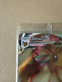 Pokemon TCG Eevee VMAX SWSH087 Black Star Promo Full Art Holo Card Sealed - Image 2