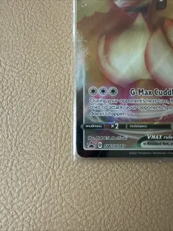 Pokemon TCG Eevee VMAX SWSH087 Black Star Promo Full Art Holo Card Sealed - Image 5