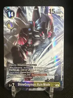 Digimon Card Game ShineGreymon: Ruin Mode (Reprint) Generation EX4-074 - Image 1