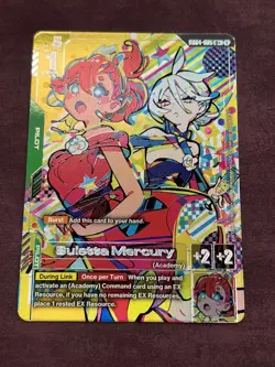 Gundam Card Game GD04-085 R+ Suletta Mercury Alt Art Foil - Image 1