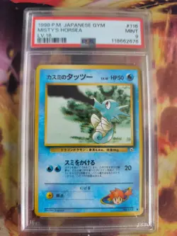 Pokemon Card Misty Seadra Seeper Vintage Japanese Gym heroes 1998 PSA 9 - Image 2