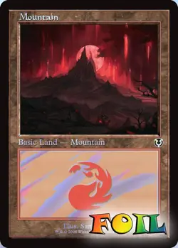 Mountain 295 Retro Frame 295 MTG Innistrad Remastered Land NP Foil - Image 1