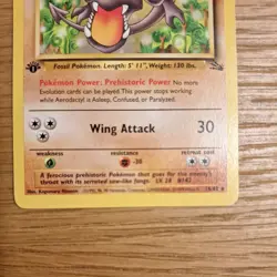 1st Edition Aerodactyl 16/62 Fossil Set Pokemon Card WOTC LP/Played - Image 5