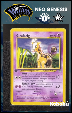 Carte Pokemon Girafarig 58/111 Edition 1 Ed 1 Neo Genesis Wizards 2 - Image 1