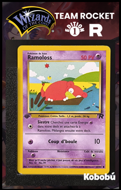 Carte Pokemon Ramoloss 67/82 Edition 1 Ed 1 Team Rocket Wizards 2 - Image 1