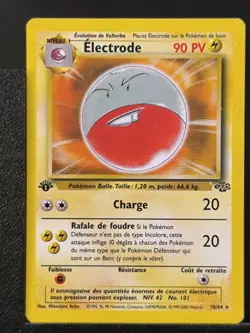 Carte Pokemon Electrode 18/64 Edition 1 Ed 1 Jungle Wizards 1 - Image 2