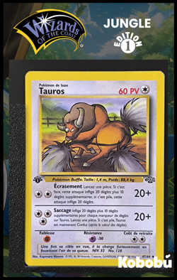 Carte Pokemon Tauros 47/64 Edition 1 Ed 1 Jungle Wizards 1 - Image 1