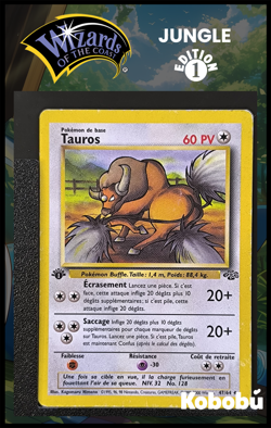 Carte Pokemon Tauros 47/64 Edition 1 Ed 1 Jungle Wizards 3 - Image 1