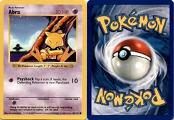 1999 Pokemon, Base Set Shadowless, #43/102 Abra, Common (b) - Image 1