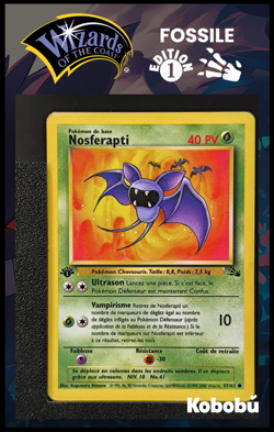 Carte Pokemon Nosferapti 57/62 Edition 1 Ed 1 Fossile Wizards 1 - Image 1